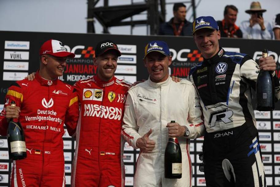 Secondo posto per Sebastian Vettel e Mick Schumacher nella Nations Cup della Race of Champions. Il tedesco della Ferrari e il connazionale che è ufficialmente diventato pilota della Ferrari Driver Academy, sono stati battuti da Tom Kristensen e Johan Kristofferson (Team Nordic) nella gara di Città del Messico. Ap